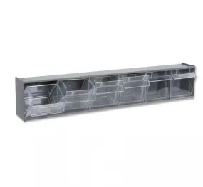 6 casiers de rangement plastique avec support BETA "088880440" 