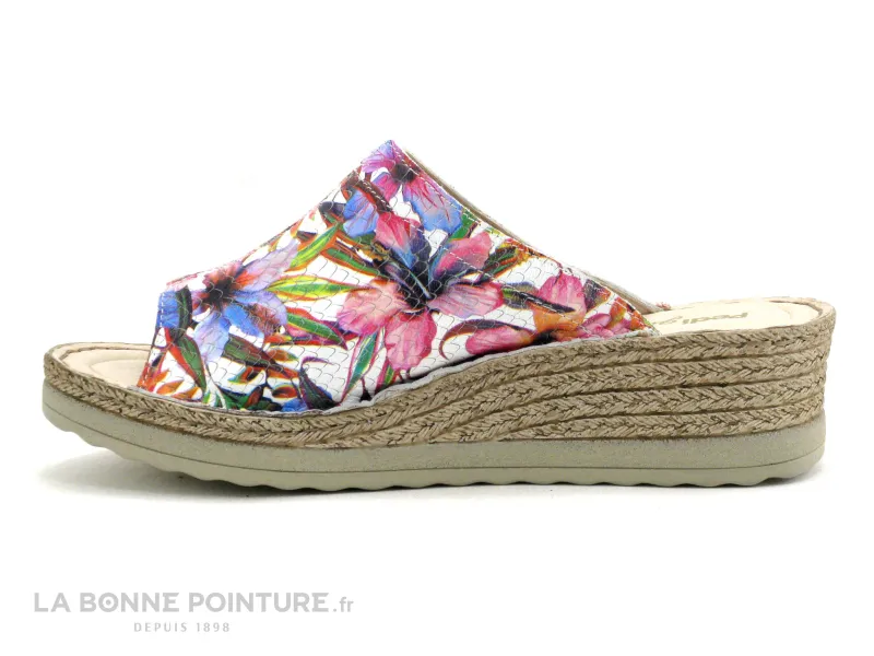 Achat chaussures Pedi Girl Femme Mule, vente Pedi Girl SULTAN - Multicolore - Mule fleurie - compensee
