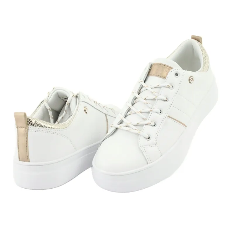 Baskets de sport American Club RH09 blanches jaune