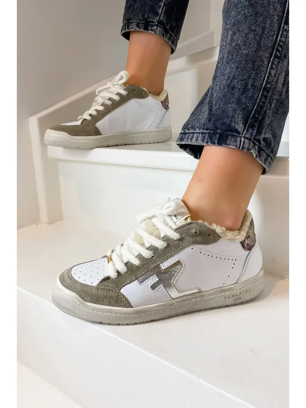 Baskets SAN DIEGO LOW White Eco-Shearling - Serafini