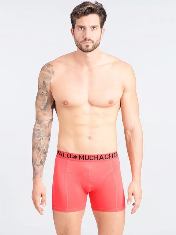 Boxer Muchachomalo Light Cotton Solid Men Black Petrol Armygreen Darkblue Coral (5 pièces)