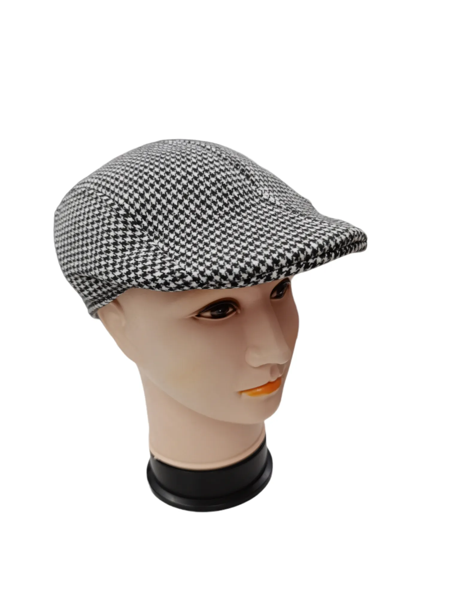 Béret homme motif pied de poule (x12)