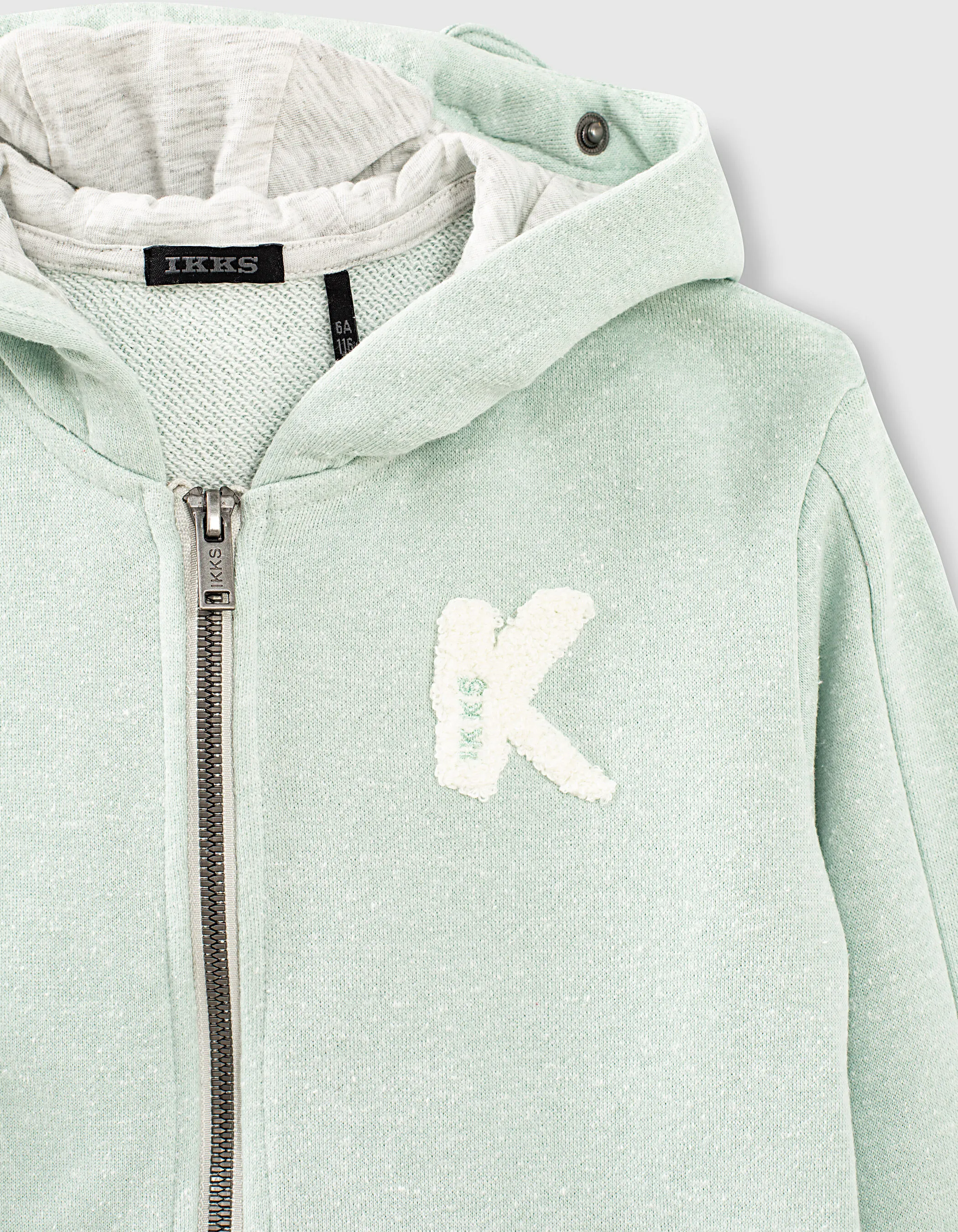 Cardigan aqua à capuche-lunettes garçon