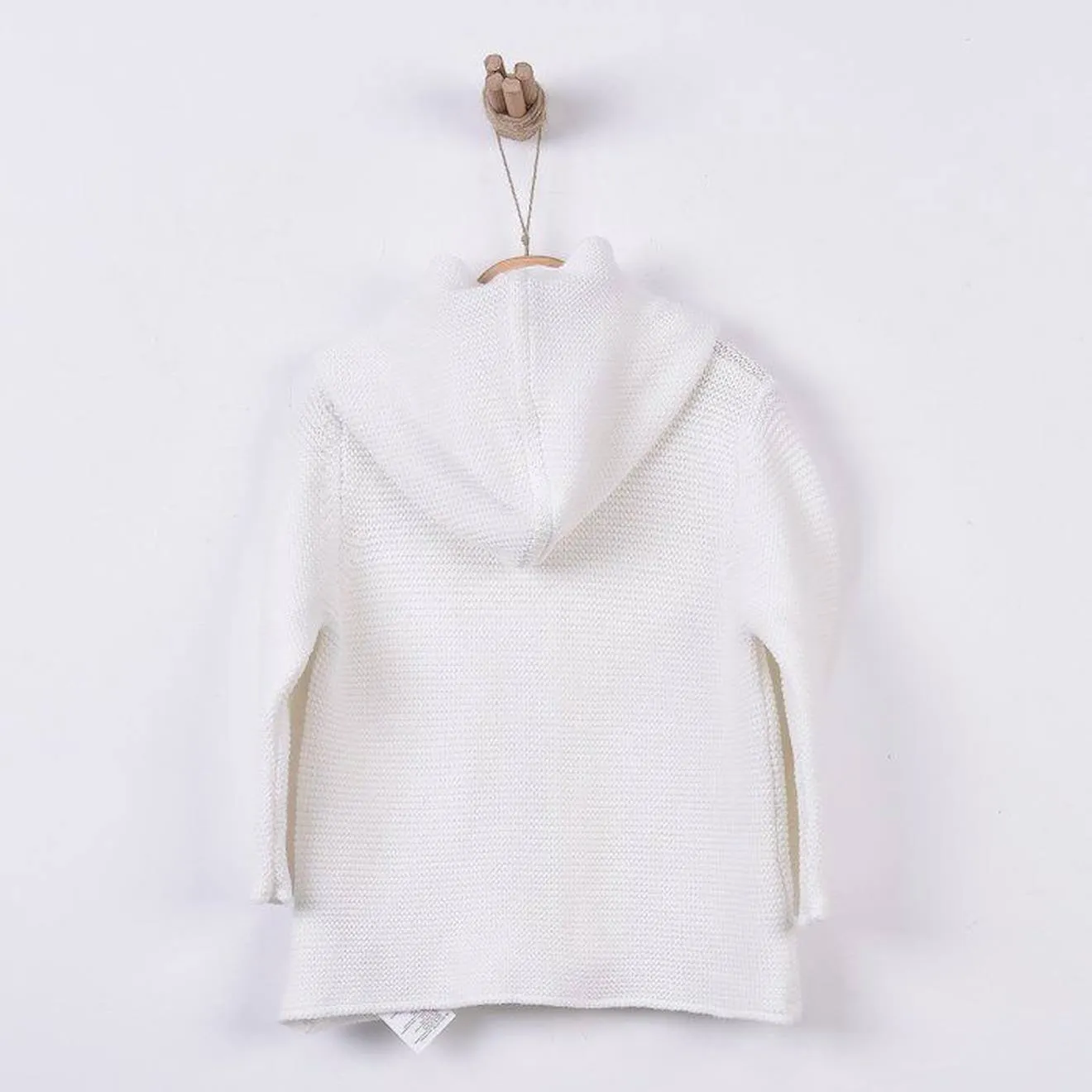 Cardigan bébé en tricot de coton bio beige - Sevira Kids