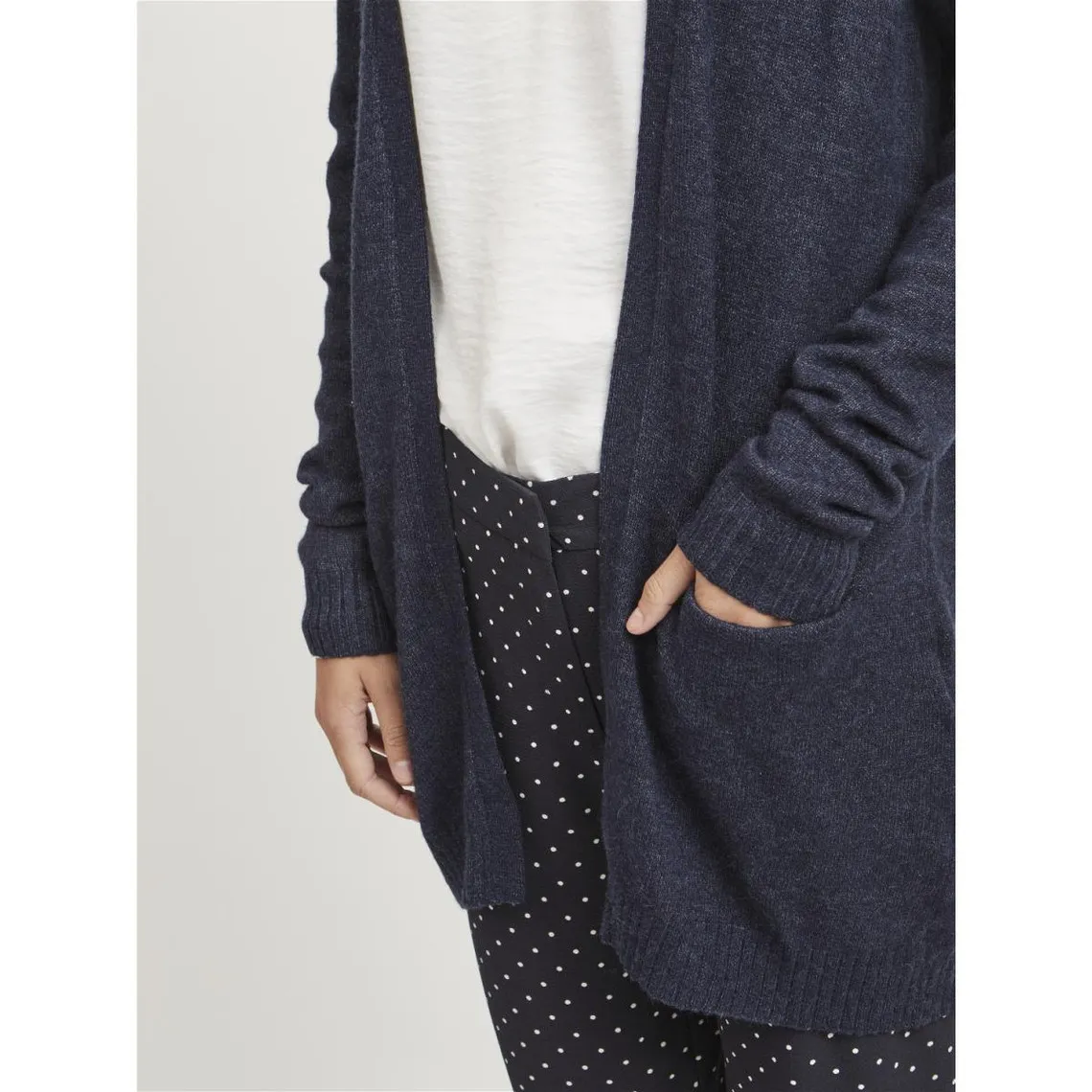 Cardigan col fendu  bleu en viscose Daisy | 3 Suisses