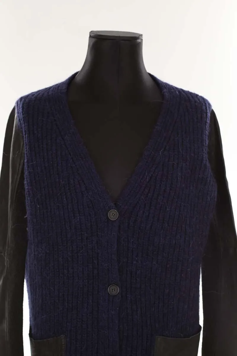 Cardigan en cuir