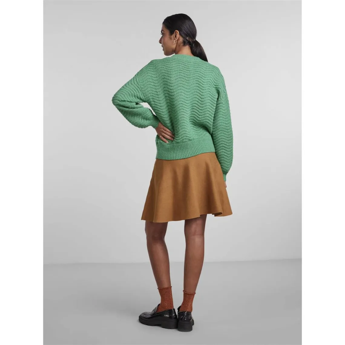 Cardigan en maille col en v vert | 3 Suisses