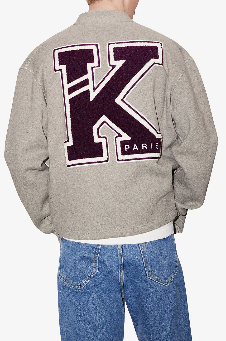Cardigan en molleton boutonné Varsity K