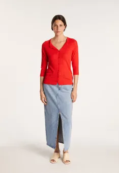 Cardigan femme en viscose crepe - Boubou