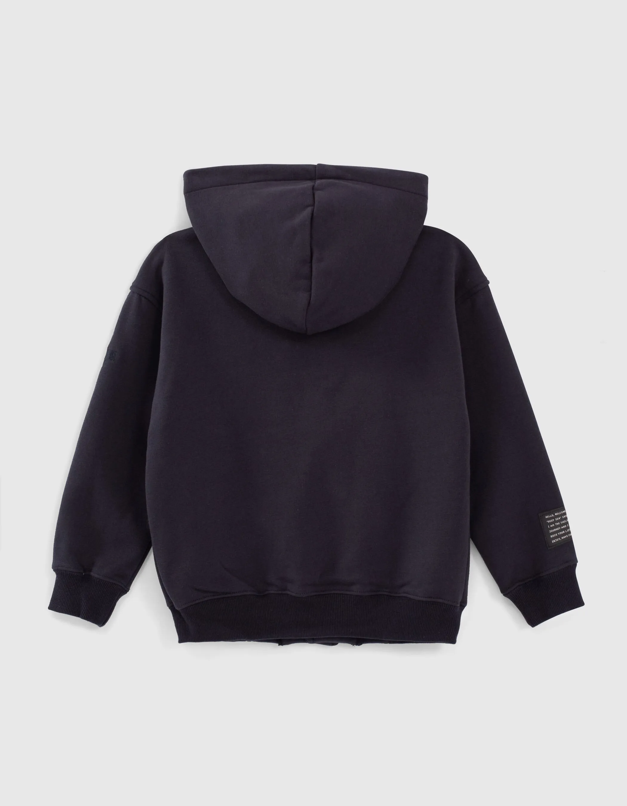 Cardigan navy à zip asymétrique garçon 