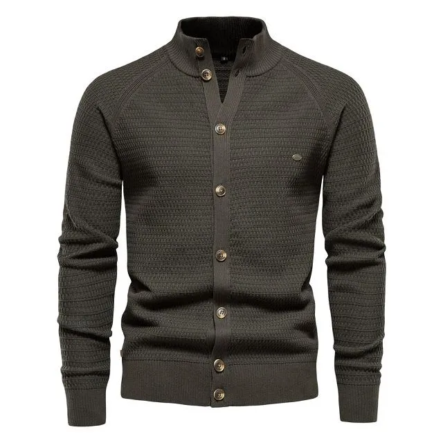 Cardigan tricoté en coton pour homme - Look Homme