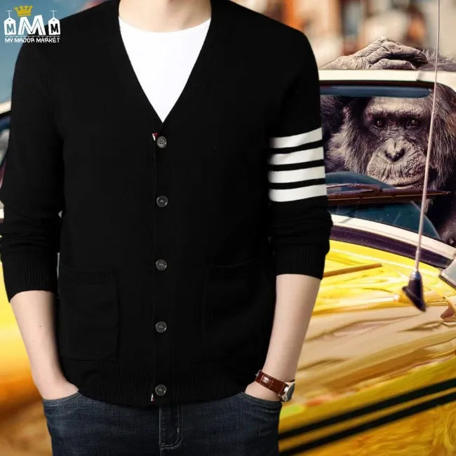 CARDIGAN VINTAGE HOMME - MANCHES LONGUES - I LOVE STRIPES