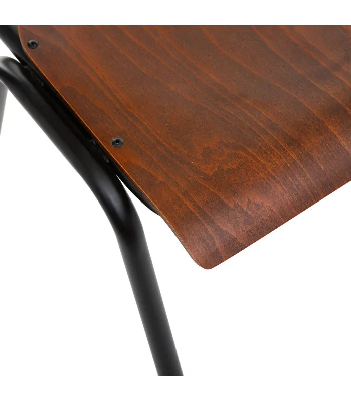 Chaise écolier bois et métal 47.5x44x83cm