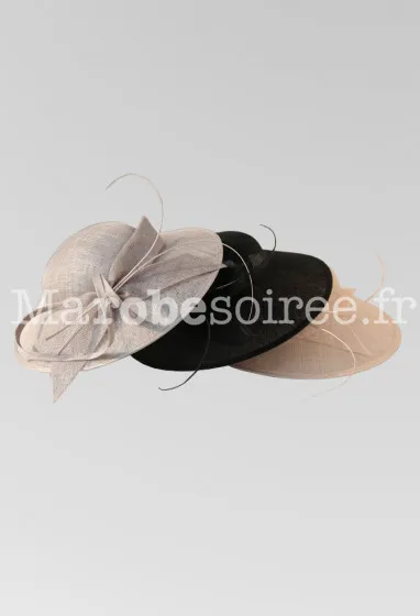 Chapeau de cérémonie en sisal réf 218 Sur demande