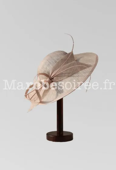 Chapeau de cérémonie en sisal réf 218 Sur demande