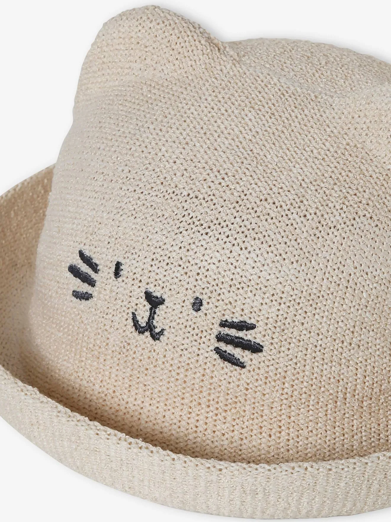 Chapeau forme chat bébé fille sable - Vertbaudet
