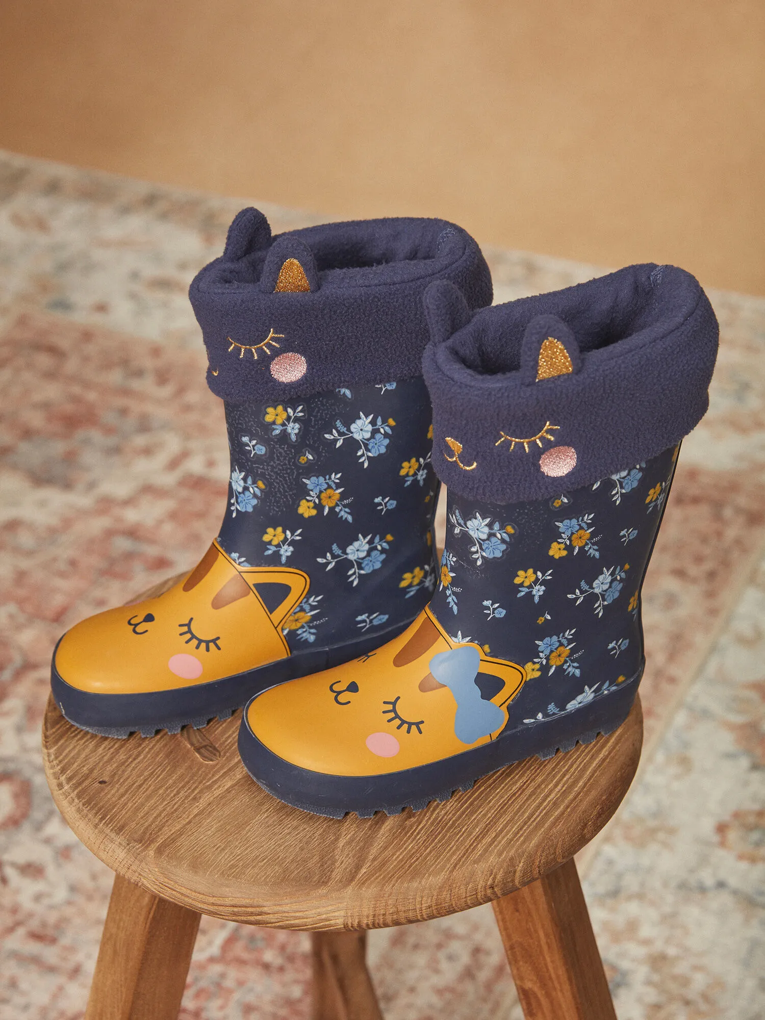 Chausettes-bottes de pluie bleues marine