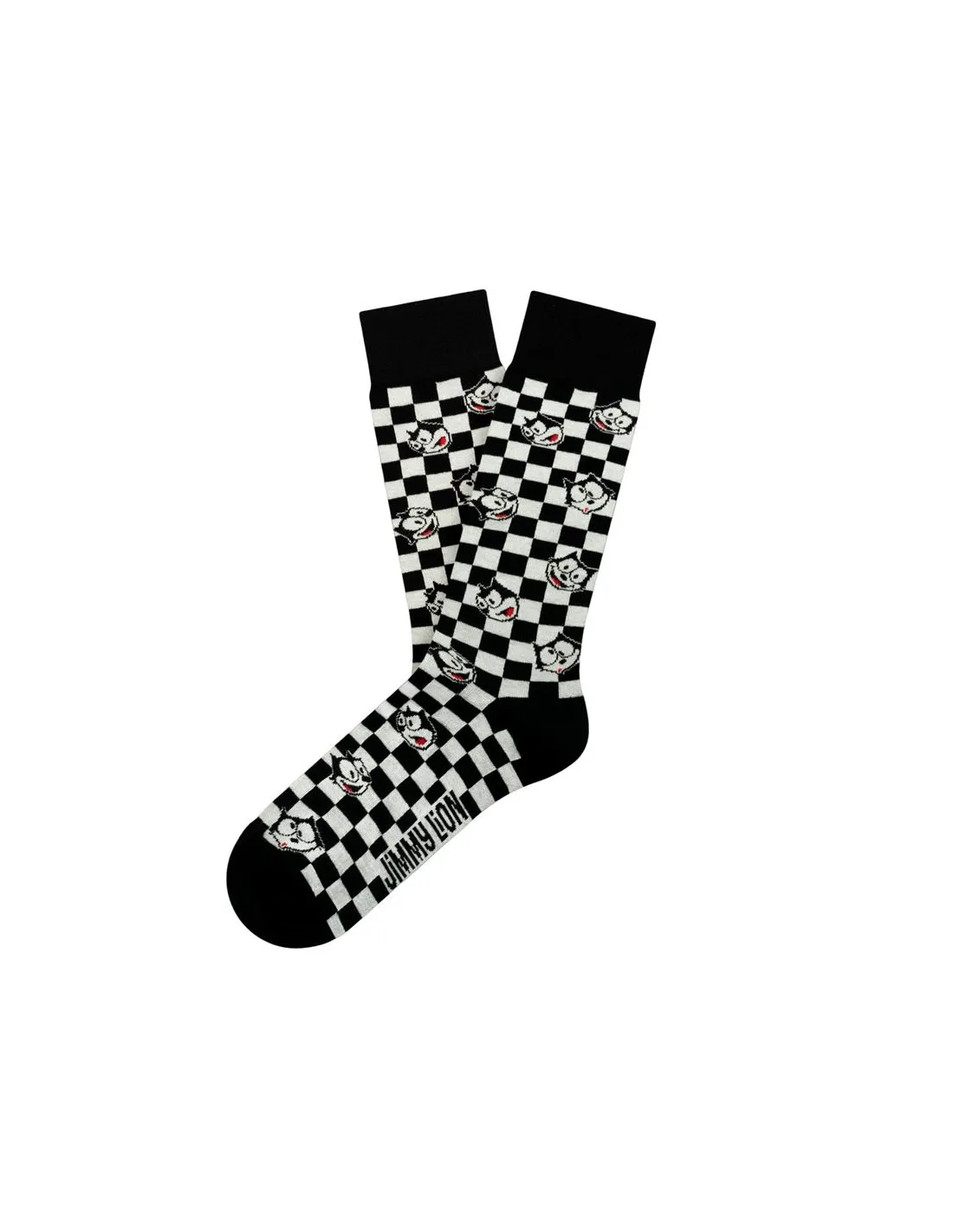 Chaussettes Jimmy Lion Felix Check Black & White