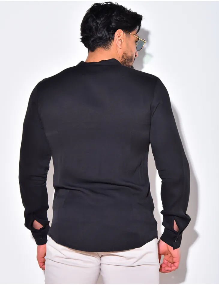 Chemise fluide à col rond / 50401 - JEANS INDUSTRY