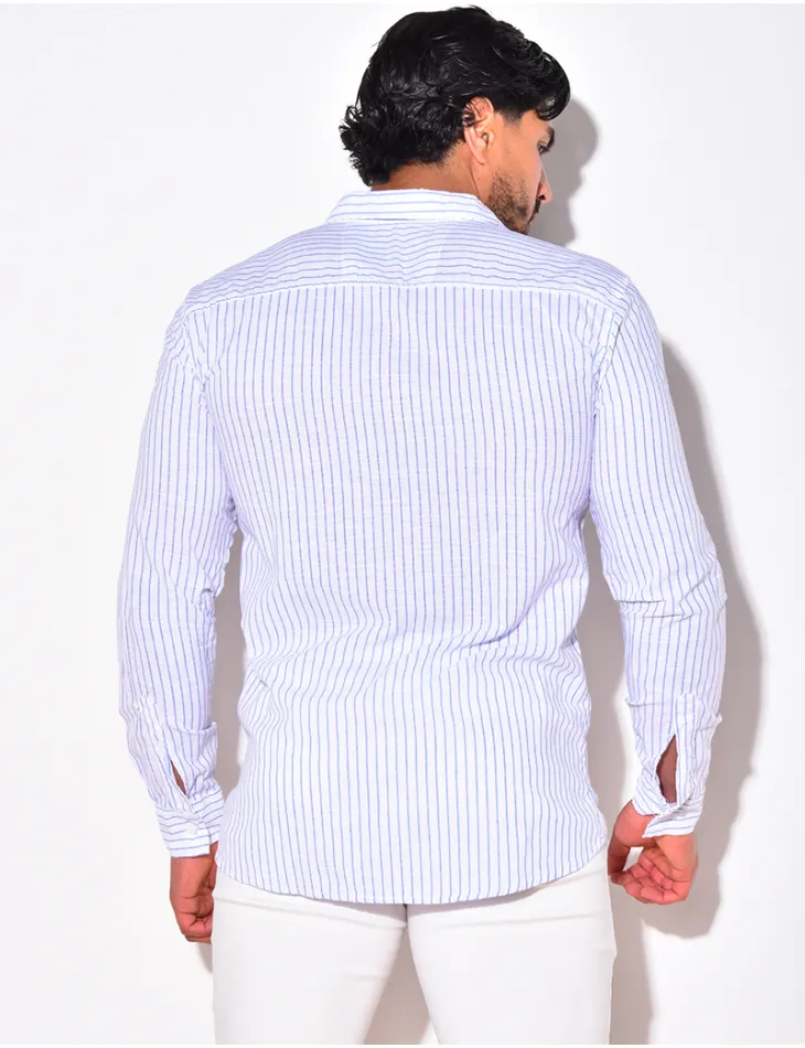 Chemise à rayures manches longue / 51555 - JEANS INDUSTRY