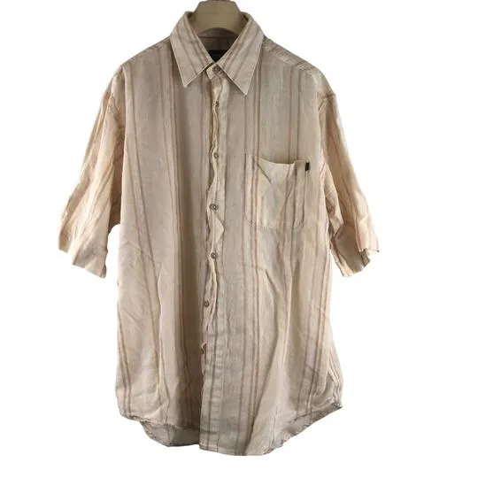 Chemisette beige avec rayures - Marlboro Classics - XL