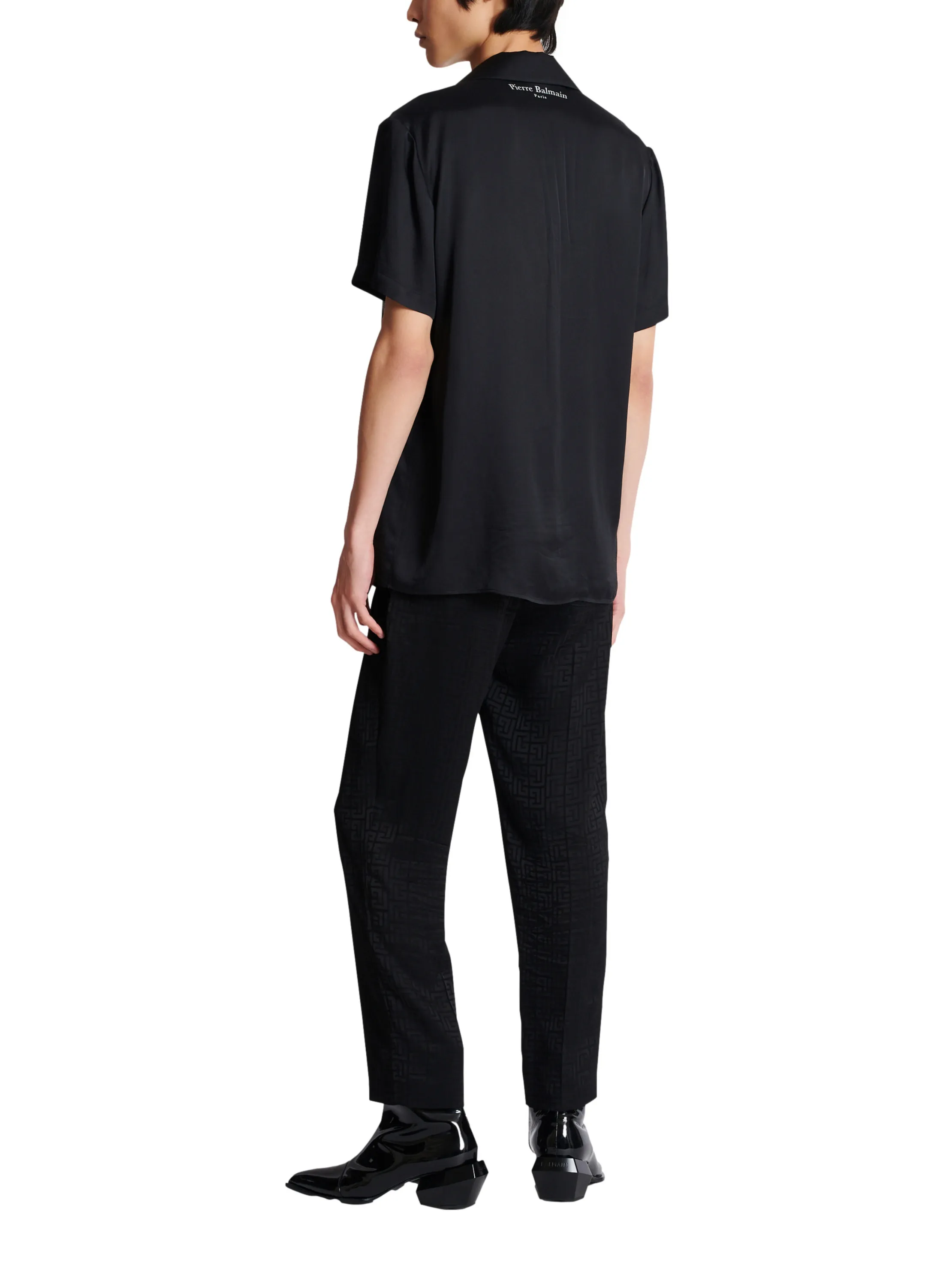 CHEMISETTE EN SATIN IMPRIMé DRAGON - BALMAIN pour HOMME | Printemps