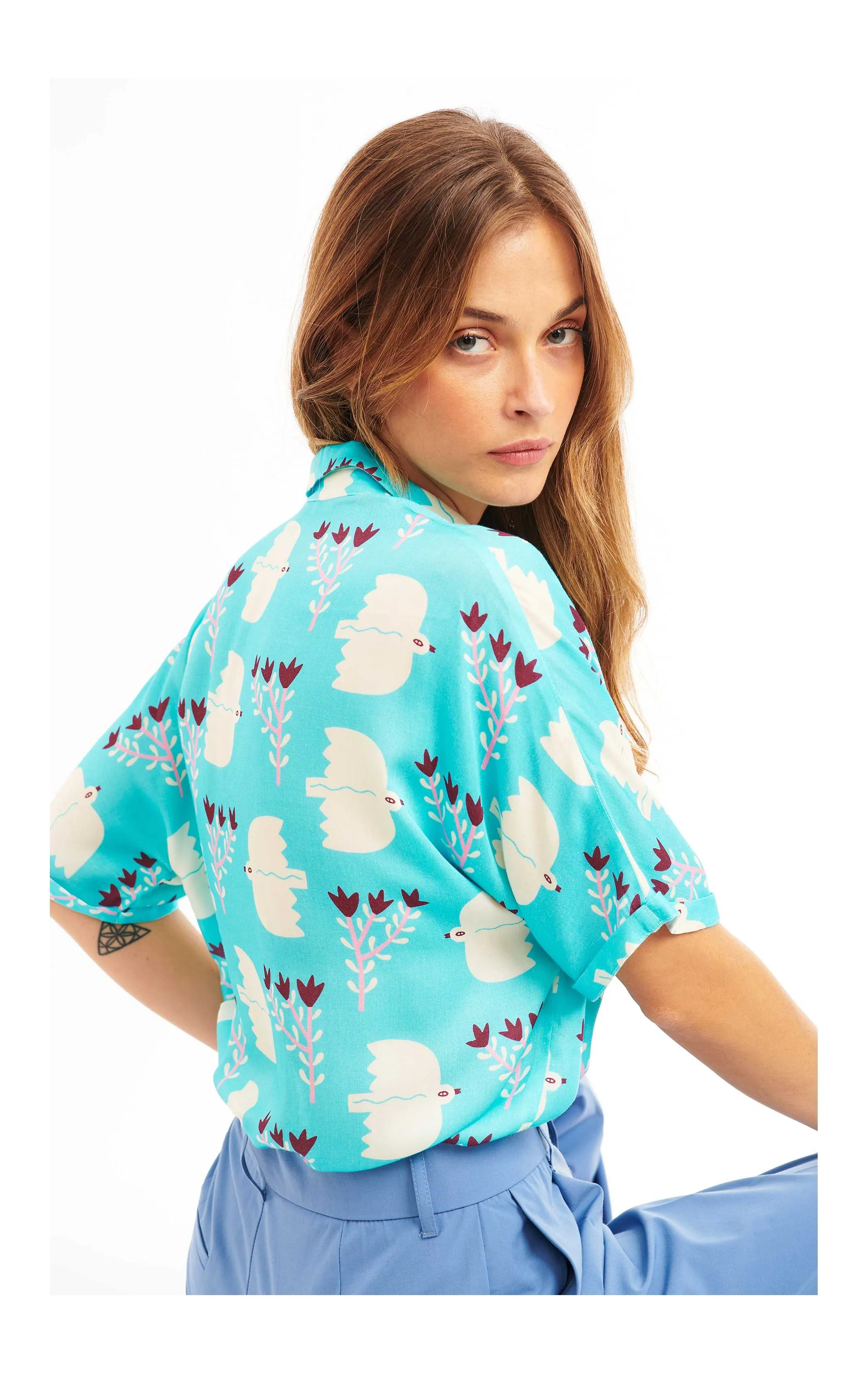 Chemisette Paola Turquoise | Wild