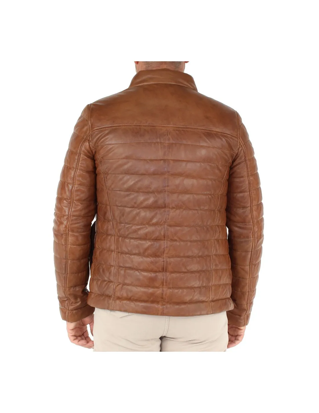 Doudoune Oakwood Footlose en cuir ref_cco41613 Cognac