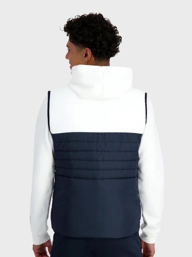 Doudoune sans manche tri bleu marine/blanc - Le Coq Sportif | wimod