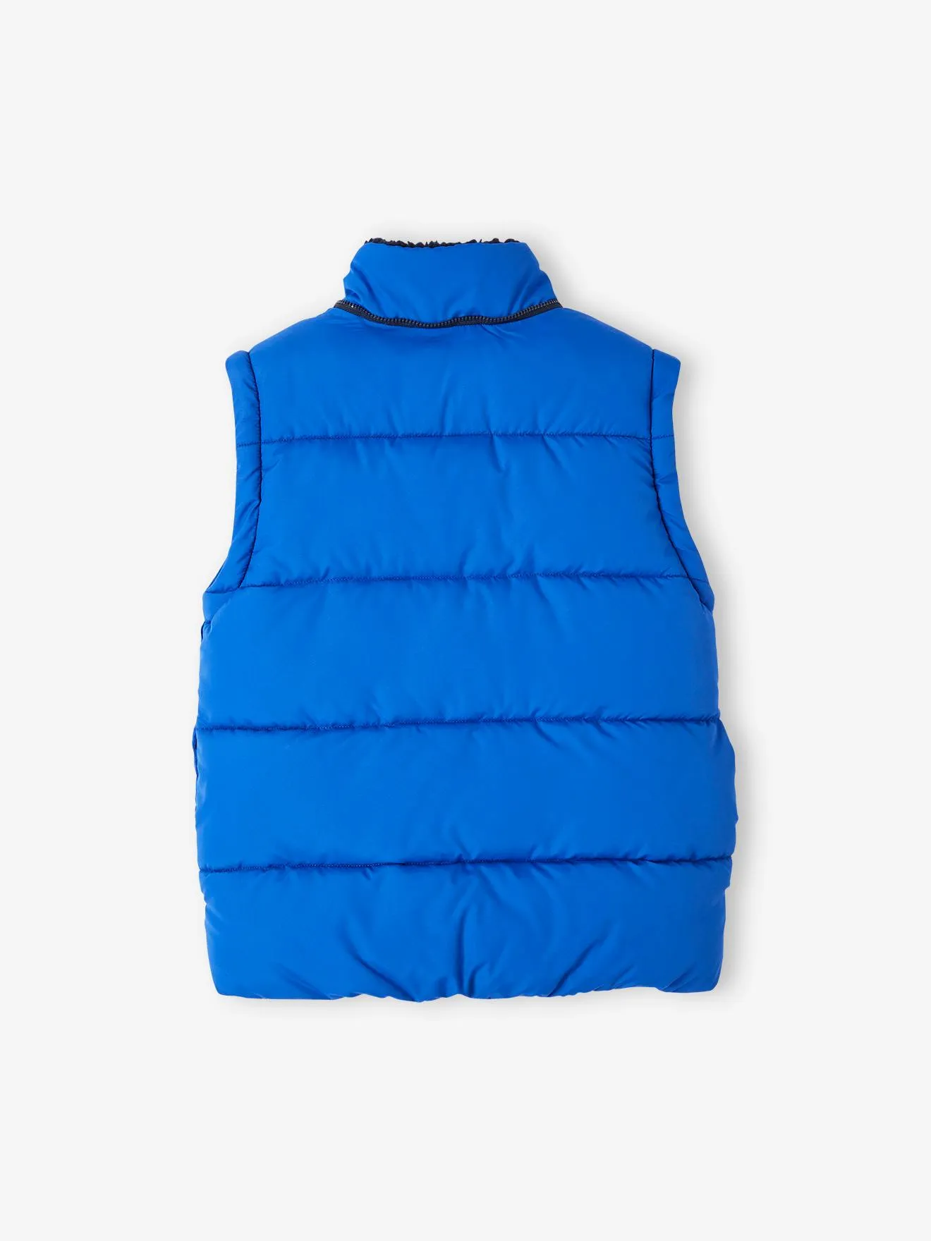 Doudoune évolutive capuche et manches amovibles garçon doublée polaire bleu électrique - Vertbaudet