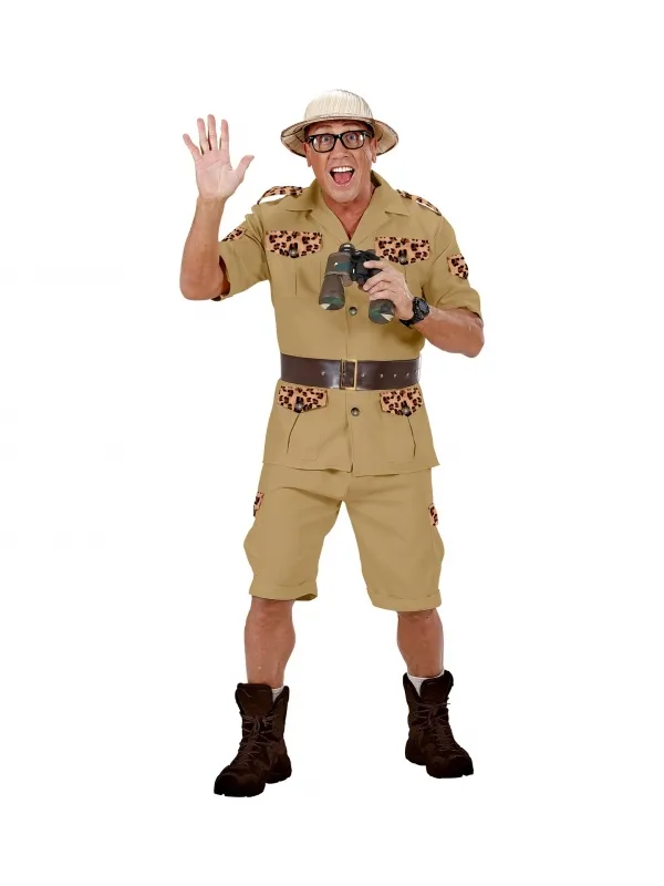 Déguisement Safari Jungle Homme (chemise, shorts, ceinture)