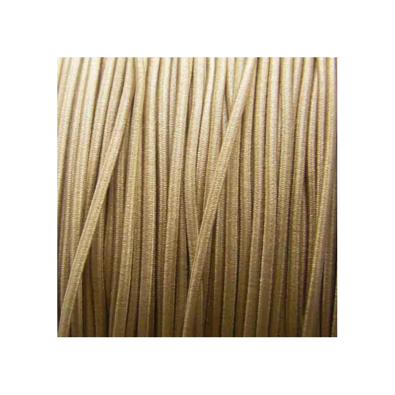 Fil élastique à chapeau 1.5 mm beige