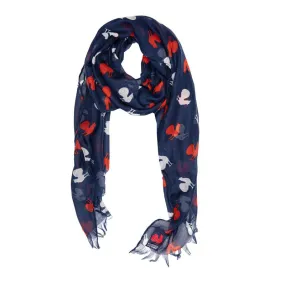 Foulard imprimé bleu et rouge coq Mixte FFR à prix dégriffé ! | 