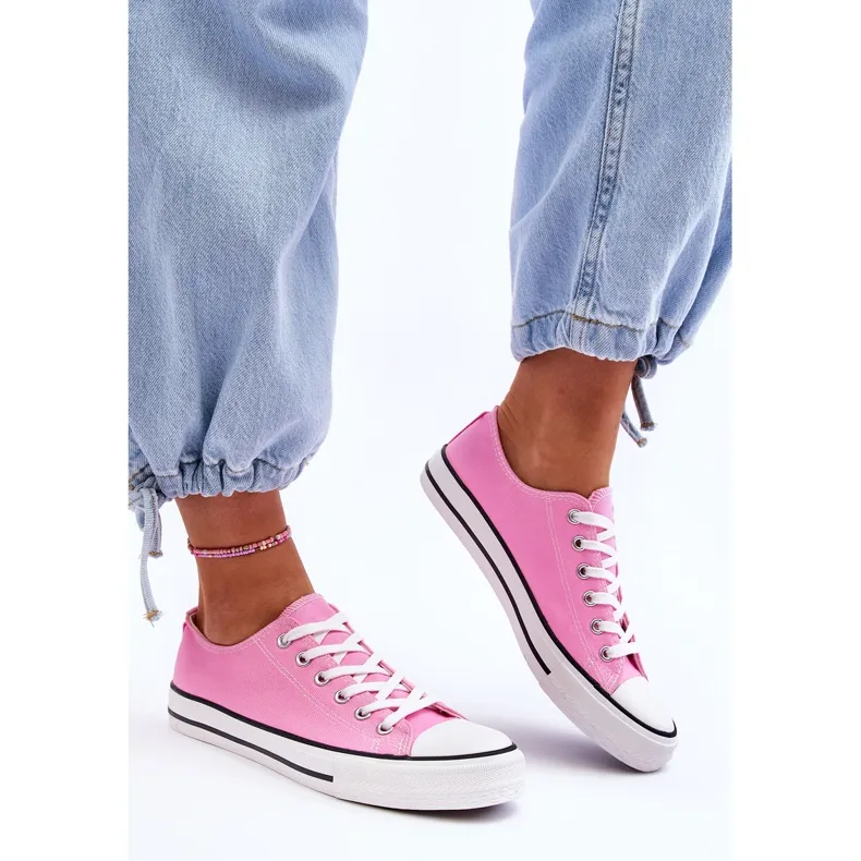 FR1 Baskets basses classiques pour femmes Rose Vegas