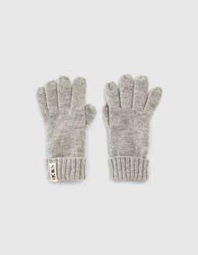 Gants gris chiné tricot garçon
