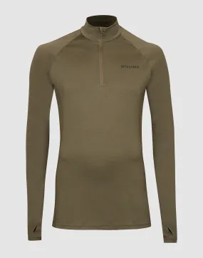 Haut à demi-zip en laine mérinos pour homme