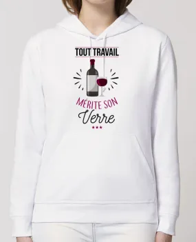 Hoodie Tout travail mérite son verre Par La boutique de Laura