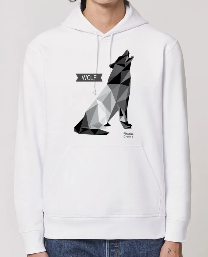 Hoodie WOLF Origami Par Mauvaise Graine