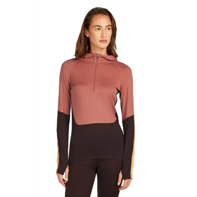 icebreaker 200 Sonebula LS Half Zip Hoodie - Maillot thermique laine mérinos femme