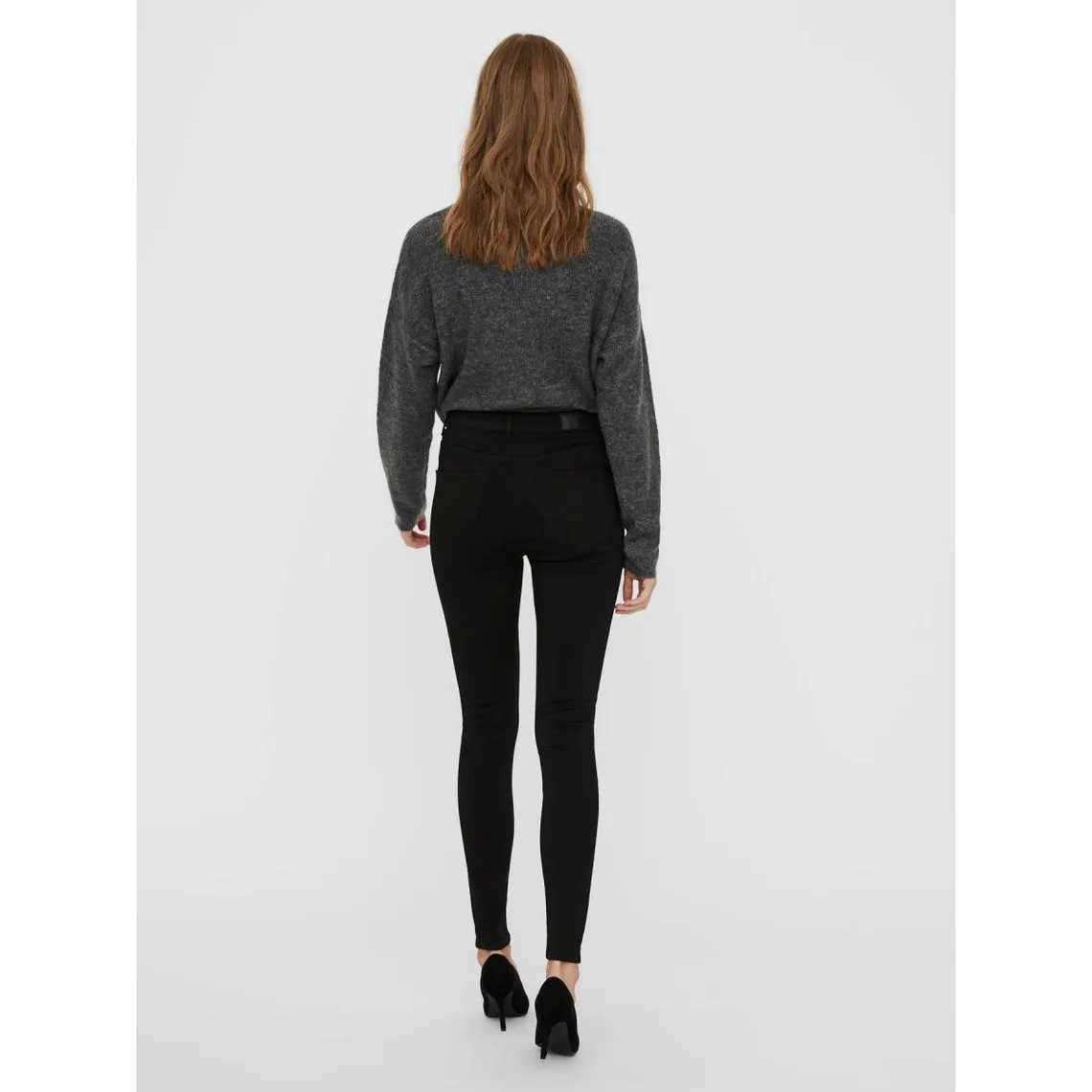 Jean skinny Skinny Fit Taille haute Longueur regular noir en coton modal Esme | 3 Suisses