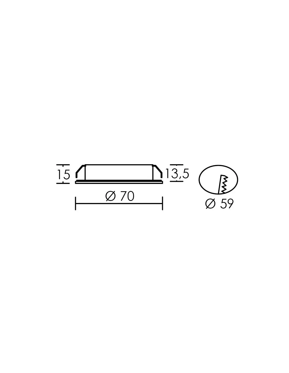 MEUBLED IP65 Encastré IP65 3,5W 320lm 4000K blancs ARIC 50847