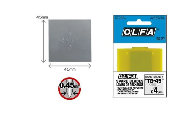 Olfa TB-45/4B Lame de grattoir x