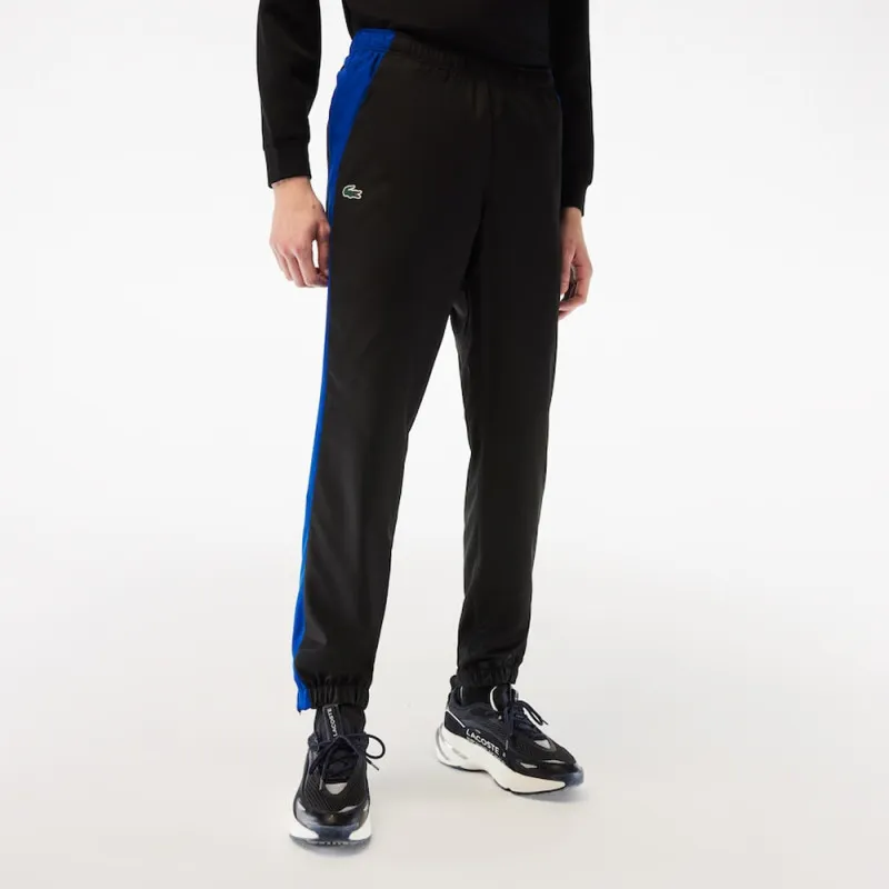 PANTALON DE SURVÊTEMENT NOIR COLOR-BLOCK LACOSTE TENNIS