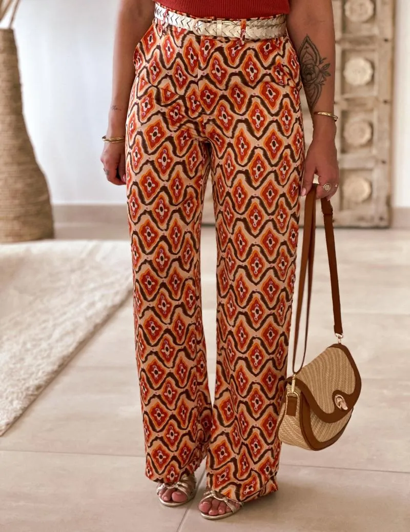Pantalon à motifs orange - Californie