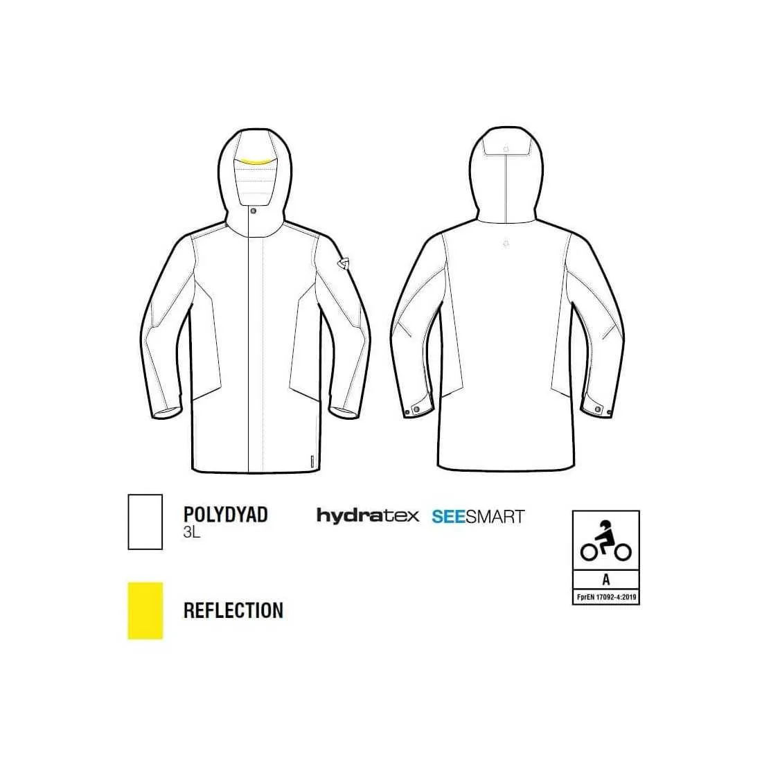 REVIT Broadway parka veste moto gris
