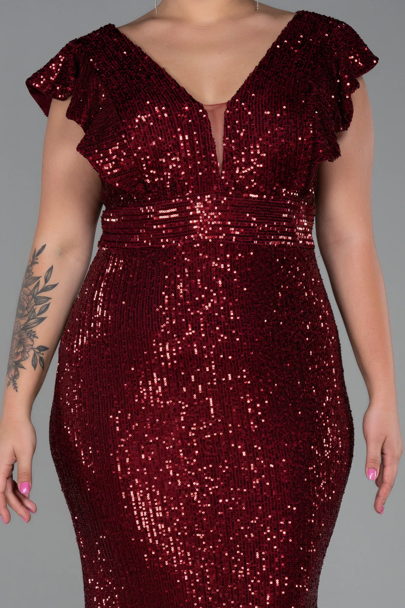 Robe Grande Taille Longue Émeraude ABU1045