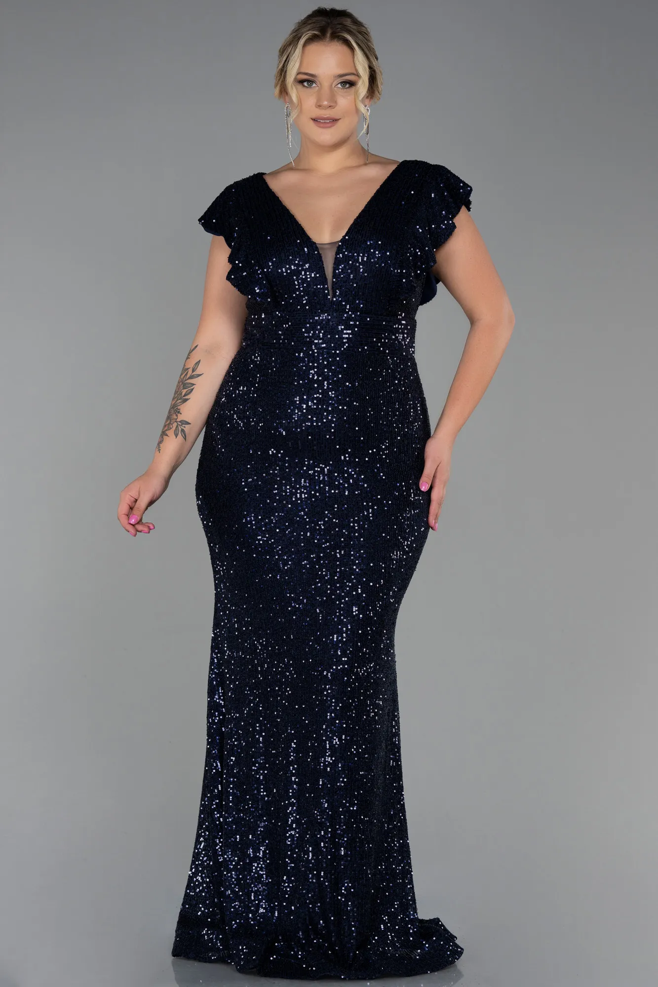 Robe Grande Taille Longue Émeraude ABU1045