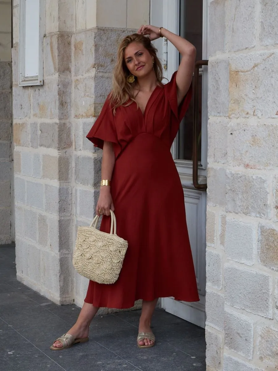 Robe longue Helena Terracotta