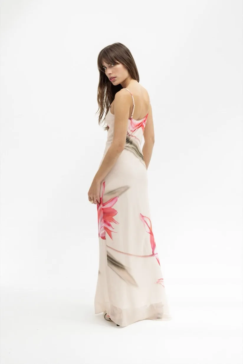 Robe longue imprimée