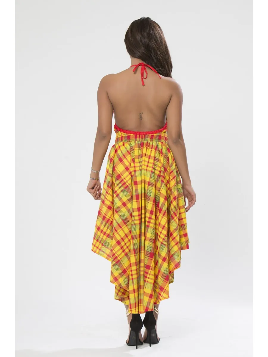 Robe Madras Sépia